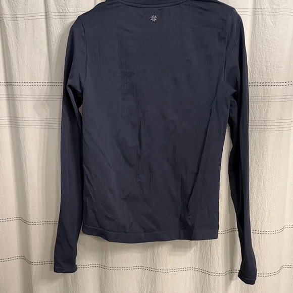 Athleta blue gray Long-Sleeve Snap pullover - Picture 6 of 6